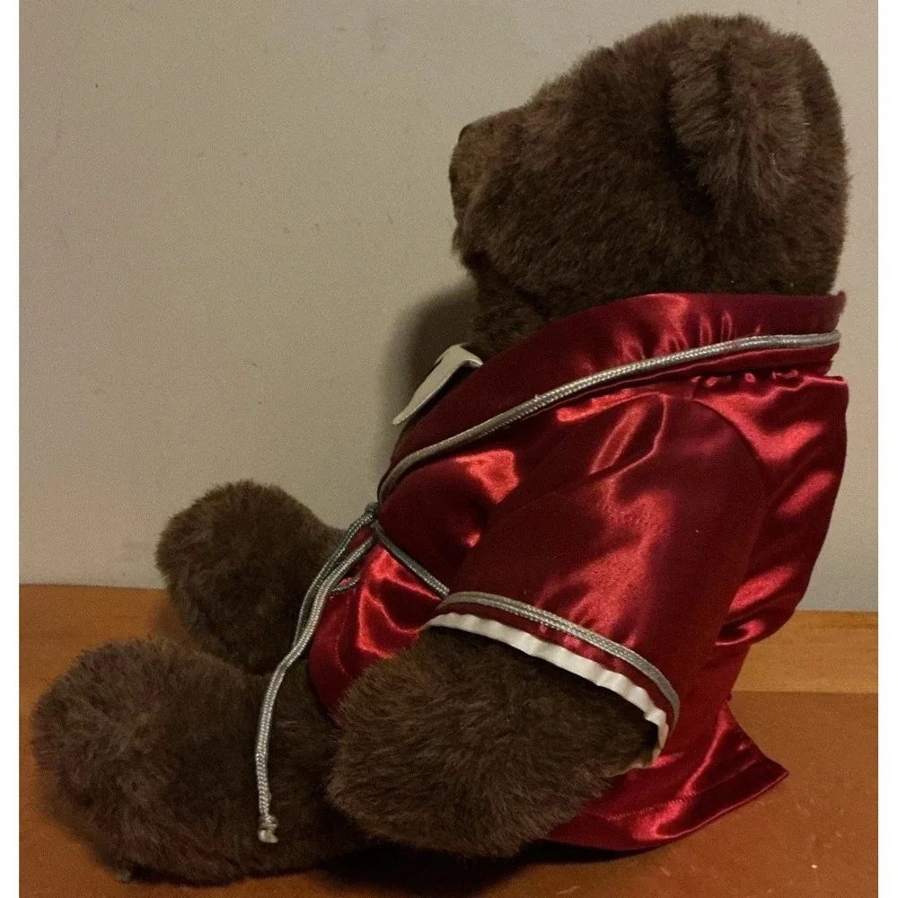 Vtg GUND 1983 Dennis Kyte ABINER SMOOTHIE Bear In Robe With Cookie Stuffed Plush